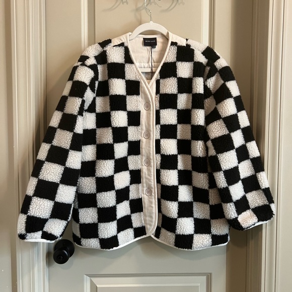 Miou Muse Black and White Checkered Jacket - Picture 3 of 5